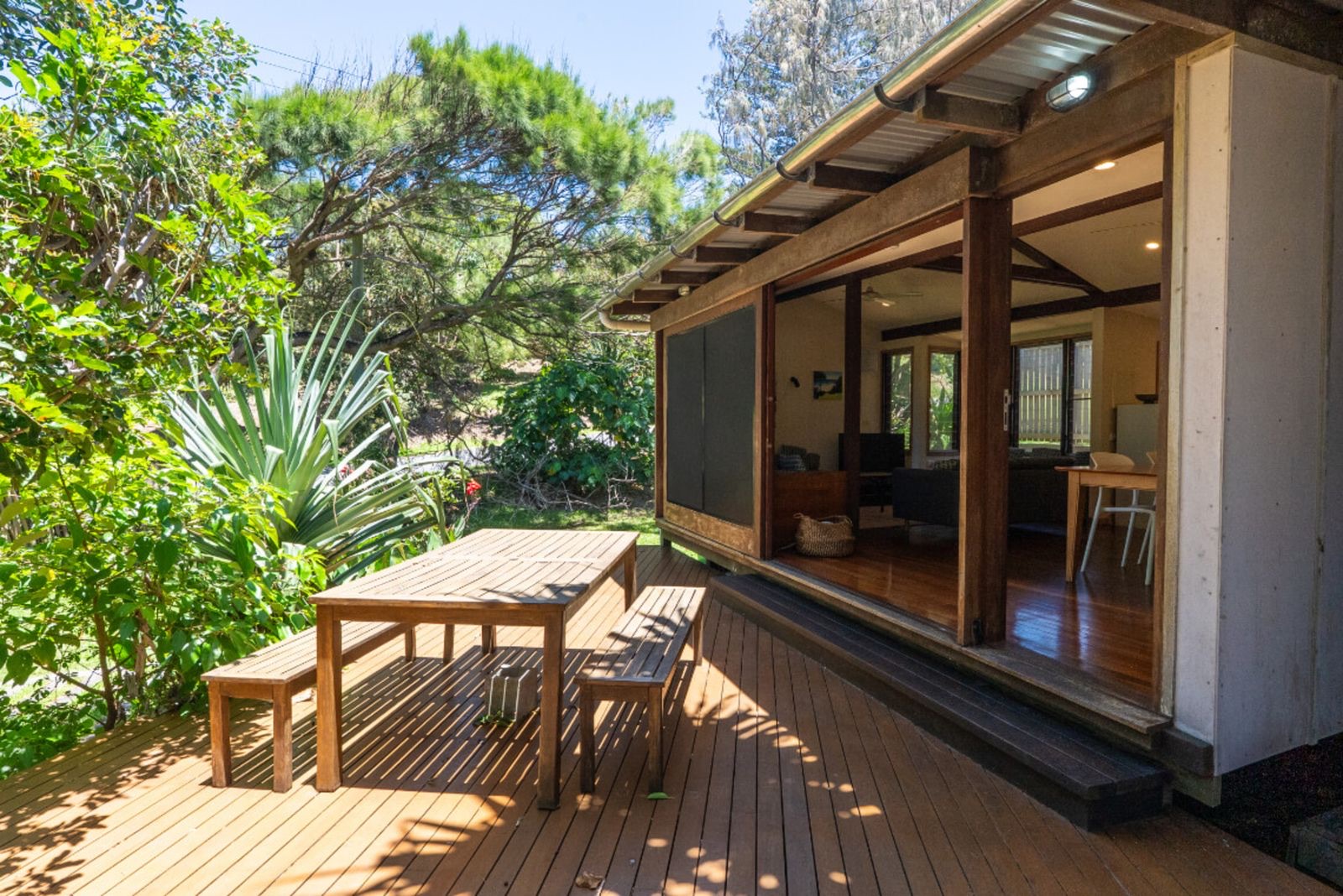 Rear extension and covered timber deck on a home in Adamstown